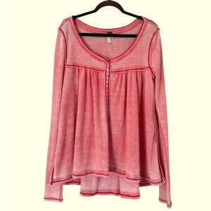 FREE PEOPLE | Kai Thermal Waffle Knit Henley Small